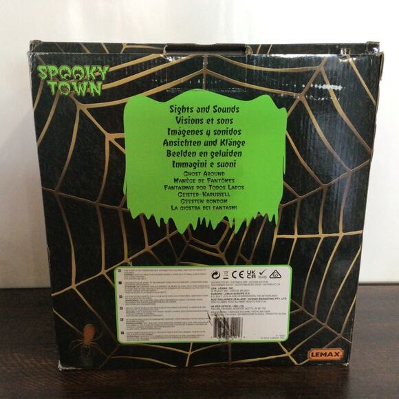 Lemax Halloween Ghost Around Porcelain Spinning Carnival Ride Sights Sounds - Picture 4 of 4